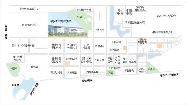 군산자유무역지역관리원 위치도 이미지 입니다.
