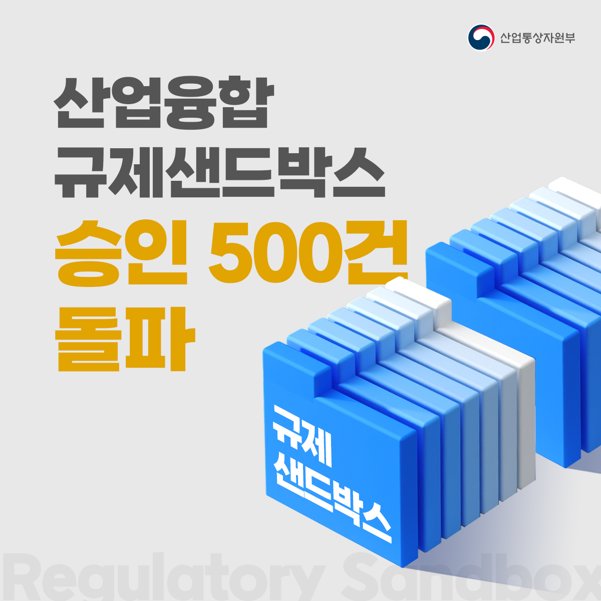산업융합 규제샌드박스 승인 500건 돌파!!