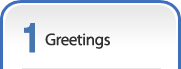 1. Greetings