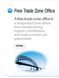 Free Trade Zone Office: A free trade zone Office is a designated zone where free manufacturing, logistics, distribution, and trade activities are guaranteed.